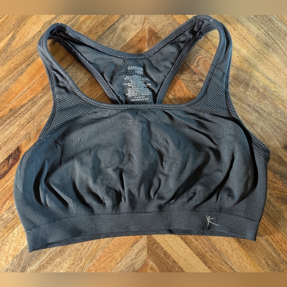 Danskin Now Granite Wireless Sports Bra Racerback Mesh Padded Elastic Size L - Picture 1 of 2